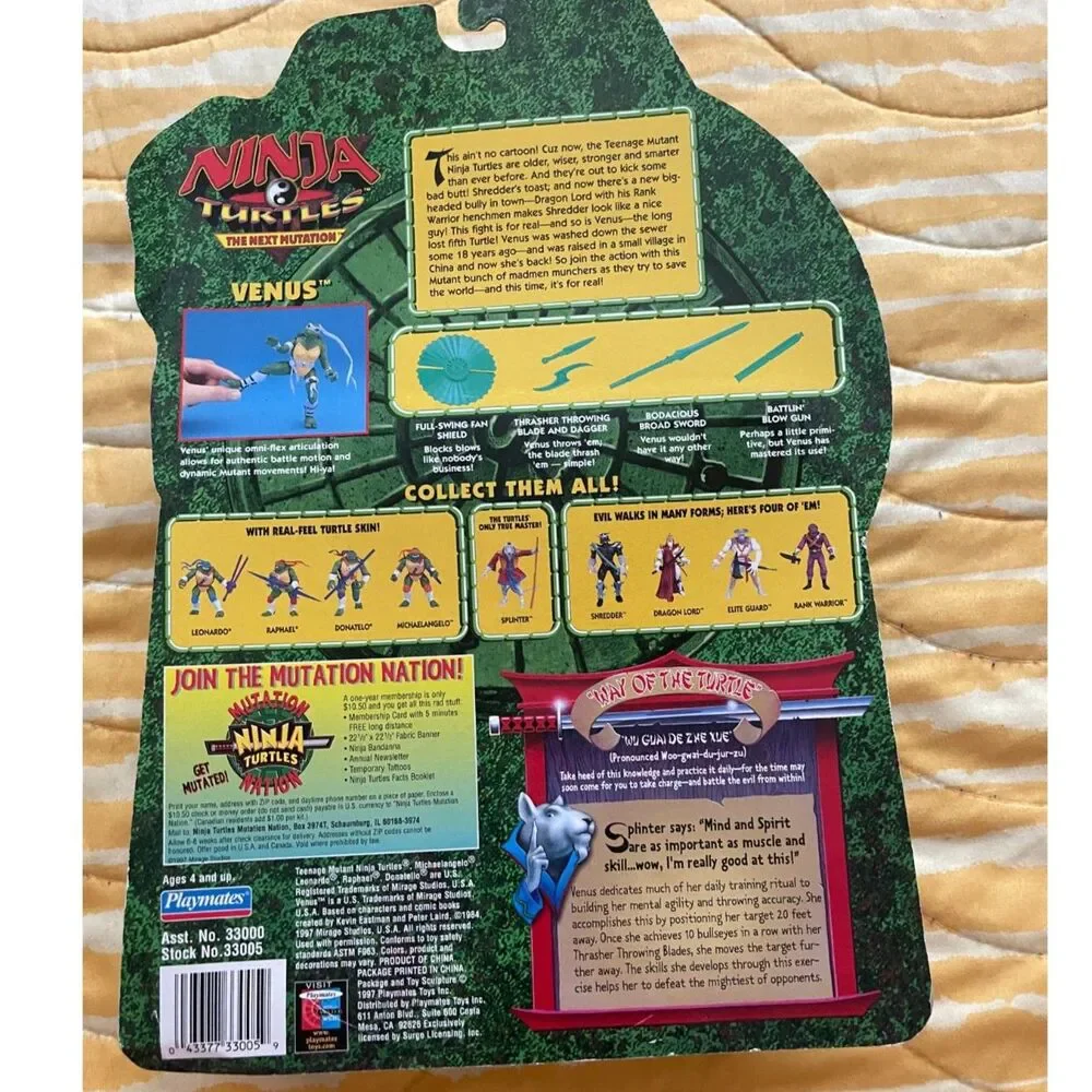 TMNT Teenage Mutant Ninja Turtles 1997 The Next Mutation Omni-Flex Venus Vintage